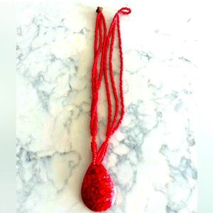 Free People Red Coral Handmade necklace
